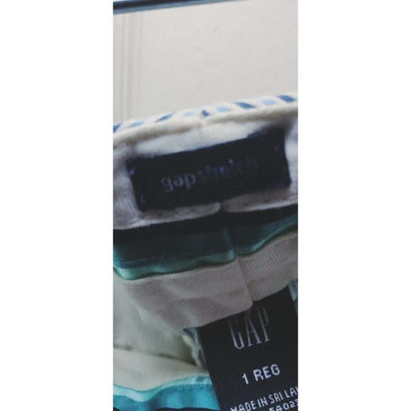 Vintage Y2K GAP Blue Pinstripe Wide Leg Pant Size 1 - Picture 3 of 4